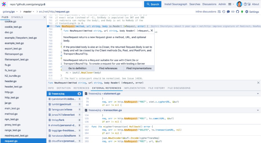 A open-source and fully-featured code search and navigation engine