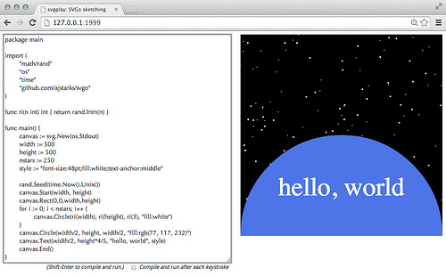Go Language Library for SVG generation
