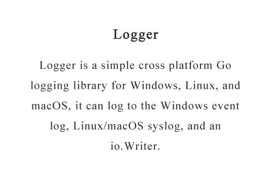 Cross platform Go logging library