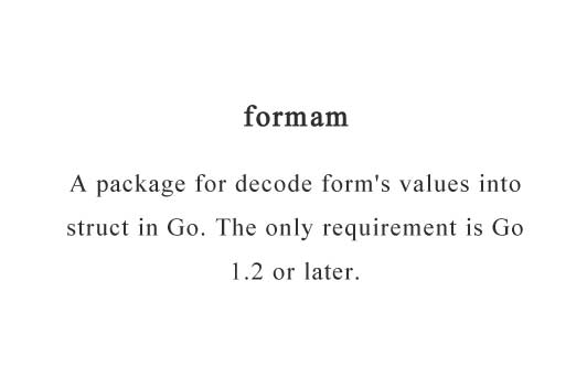 A package for decode form's values into struct in Go