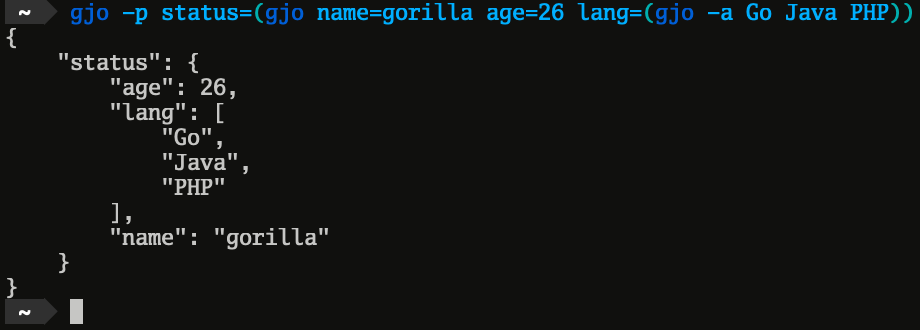 Small utility to create JSON objects
