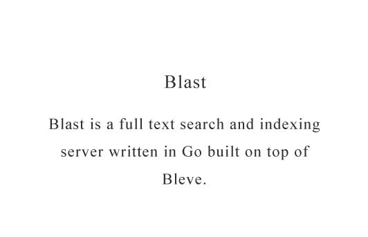 A full text search and indexing server written in Go