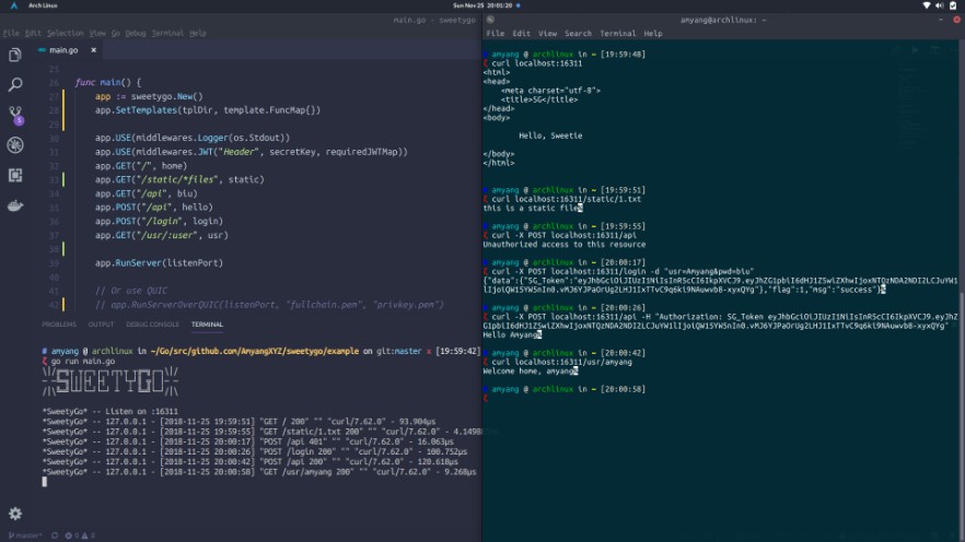 A light and fast Web framework written in Go