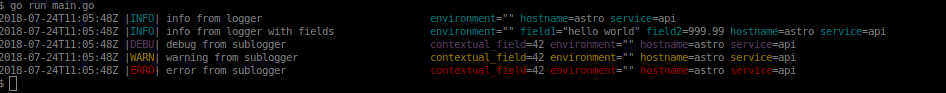 The fastest structured, leveled JSON logger for Go