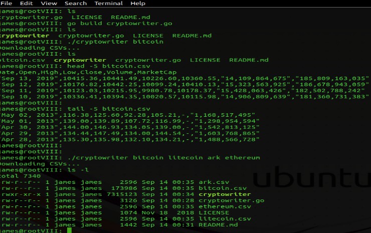 Scrape historical cryptocurrency datasets for any given cryptocurrency