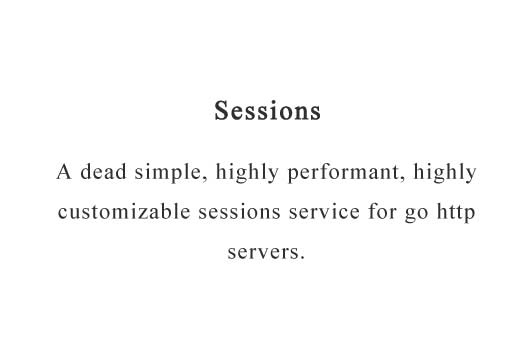 Highly customizable sessions middleware for go http servers
