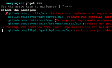 Search and install Golang packages easily
