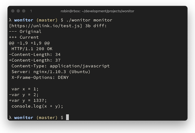 A fast and zero config web endpoint change monitor